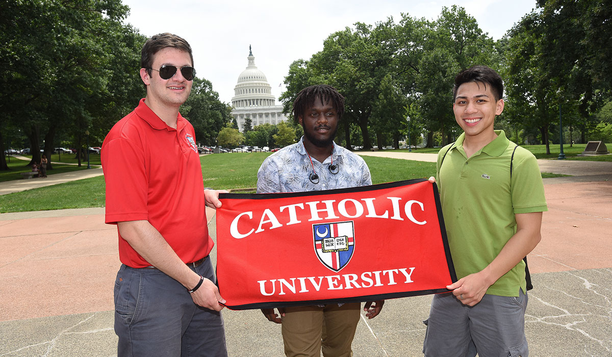 Catholic University students in city